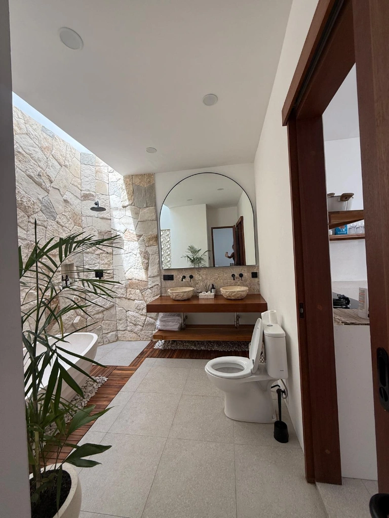 Limestone Outdoor Rain Shower