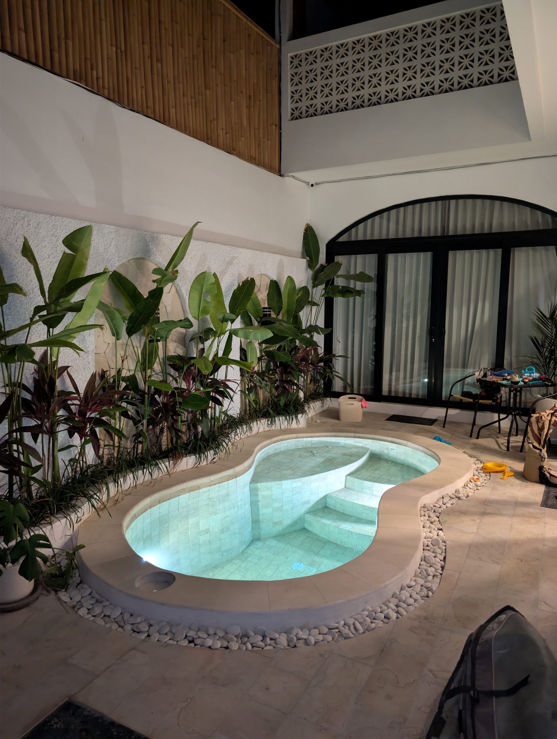 Evening Plunge Pool Illumination